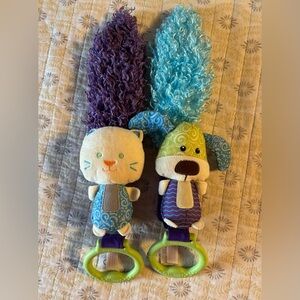 Yoee baby 5 in 1 rattle, tether, crinkle, sensory, stuffed animal